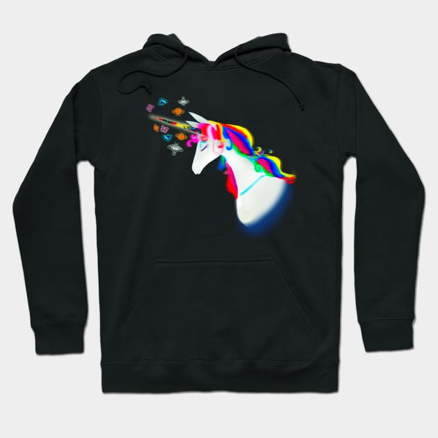 Colorful The last unicorn Hoodie by abanosii